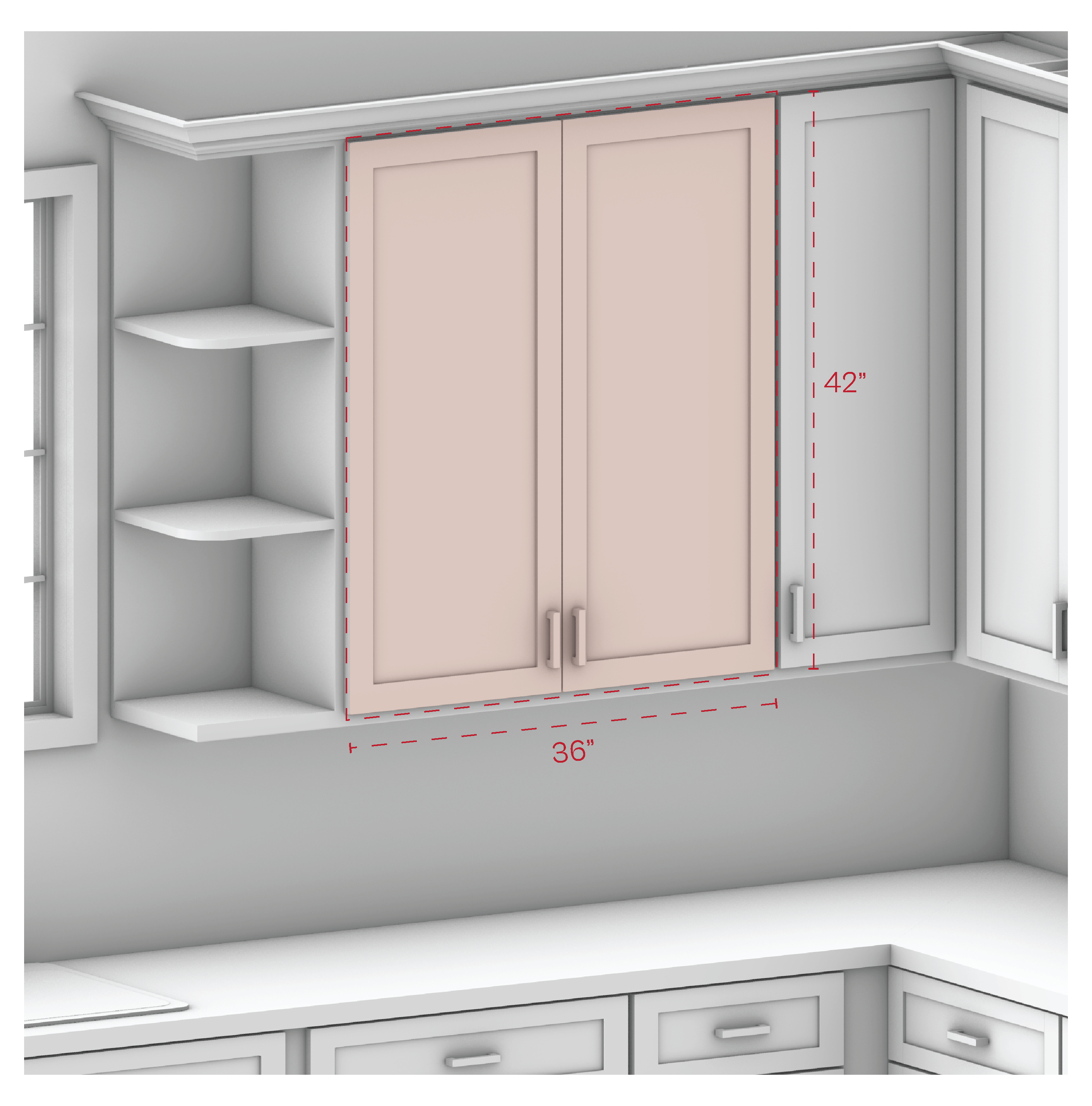 Wall Cabinet 36" Width 42"Height