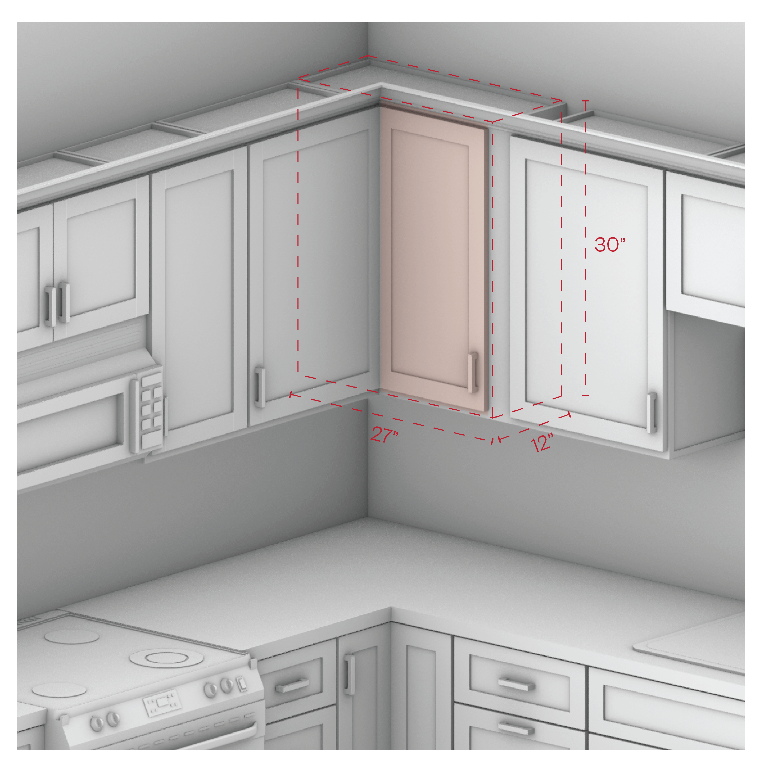 Wall Blind Cabinet 30" Height