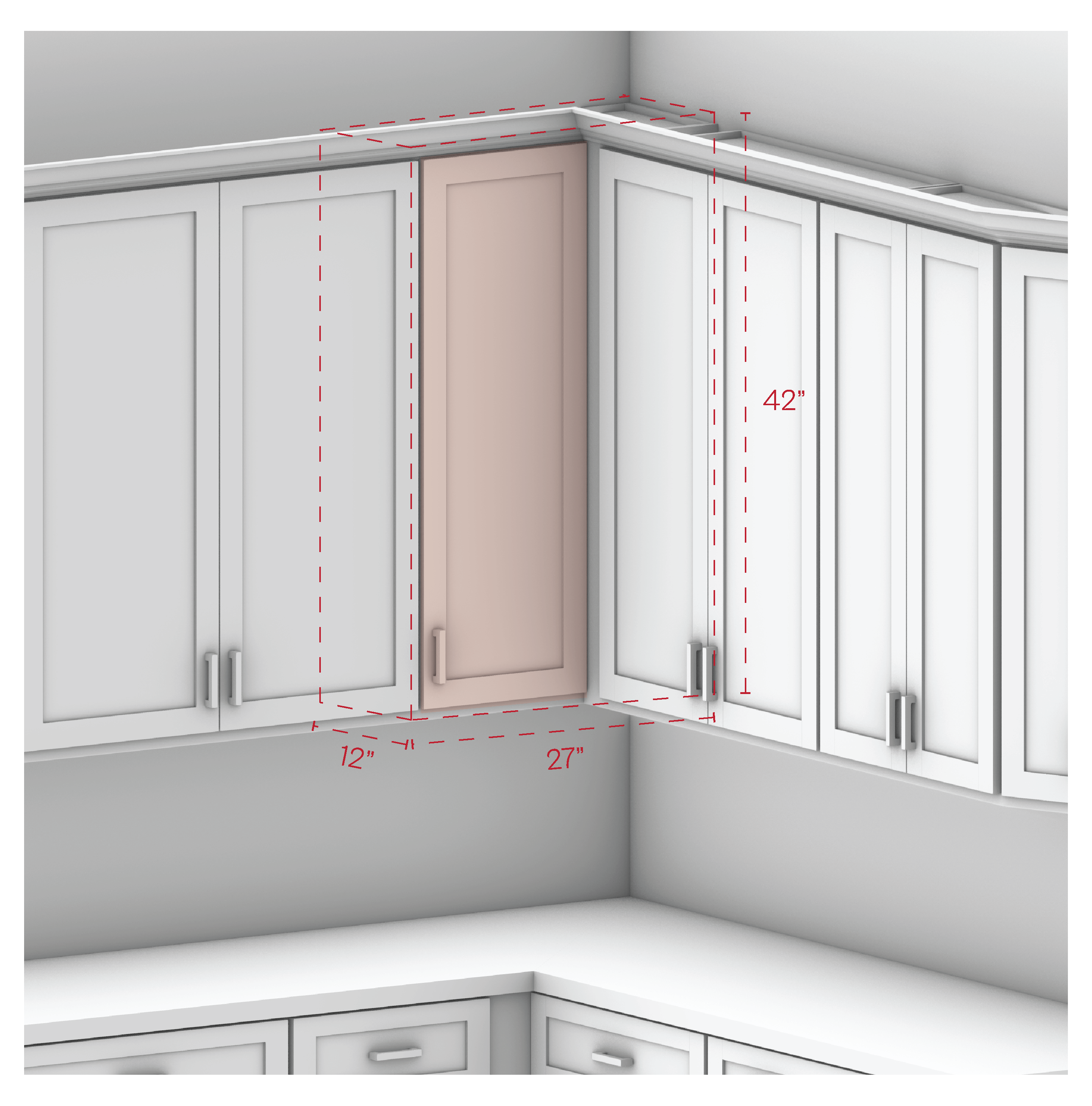 Wall Blind Cabinet 42" Height