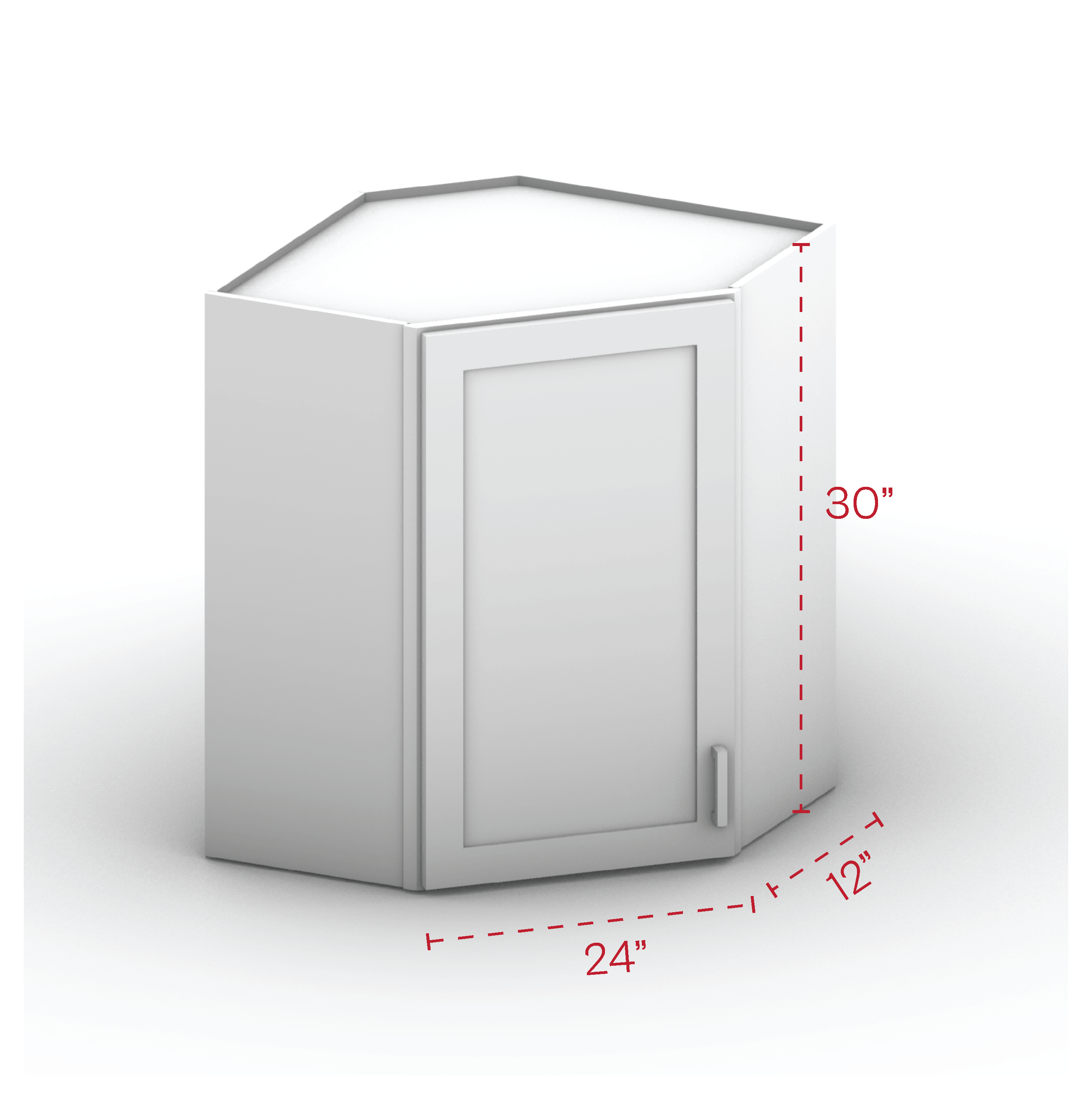 Wall Diagonal Cabinet 30" Height