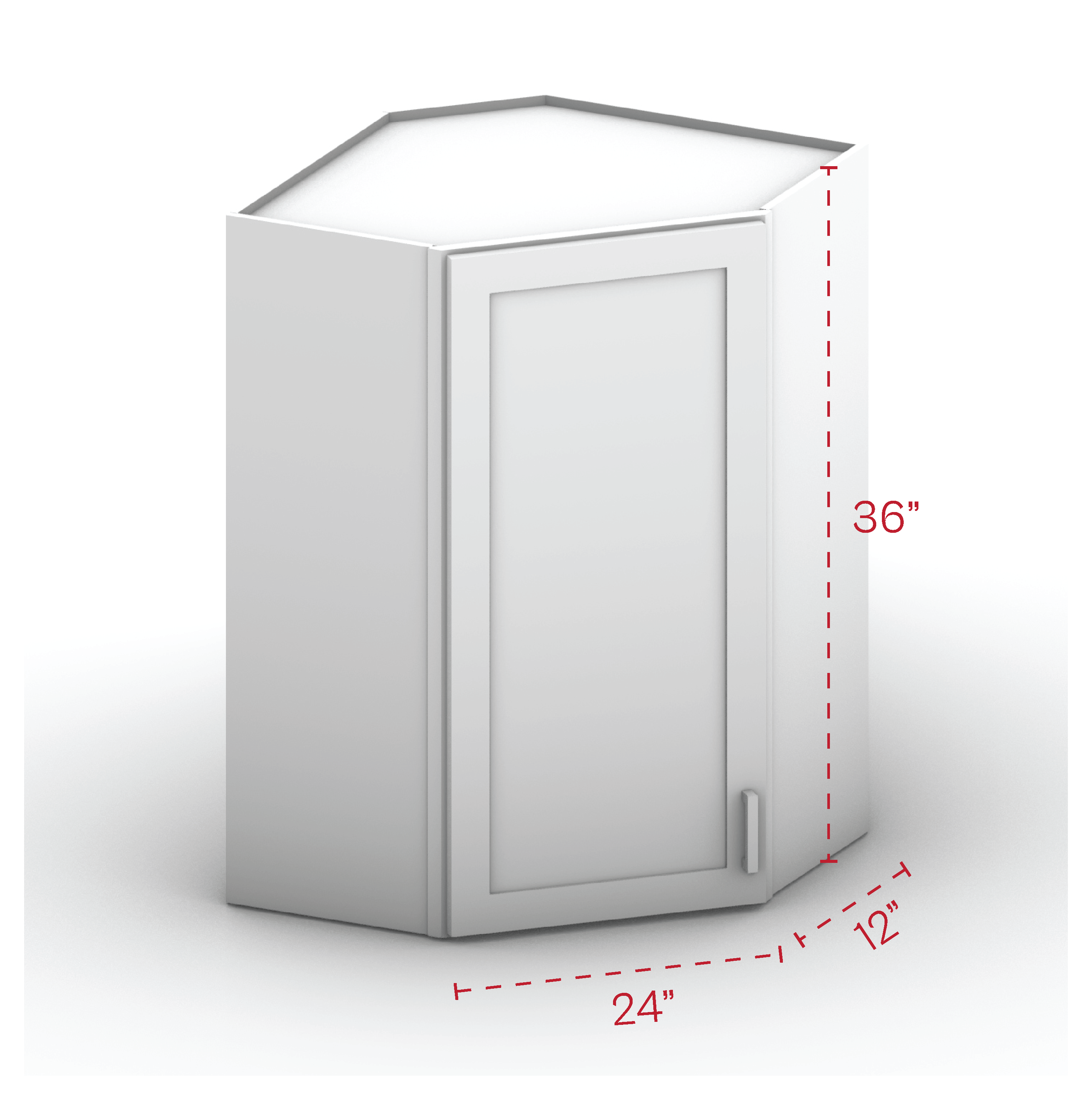 Wall Diagonal Cabinet 36" Height