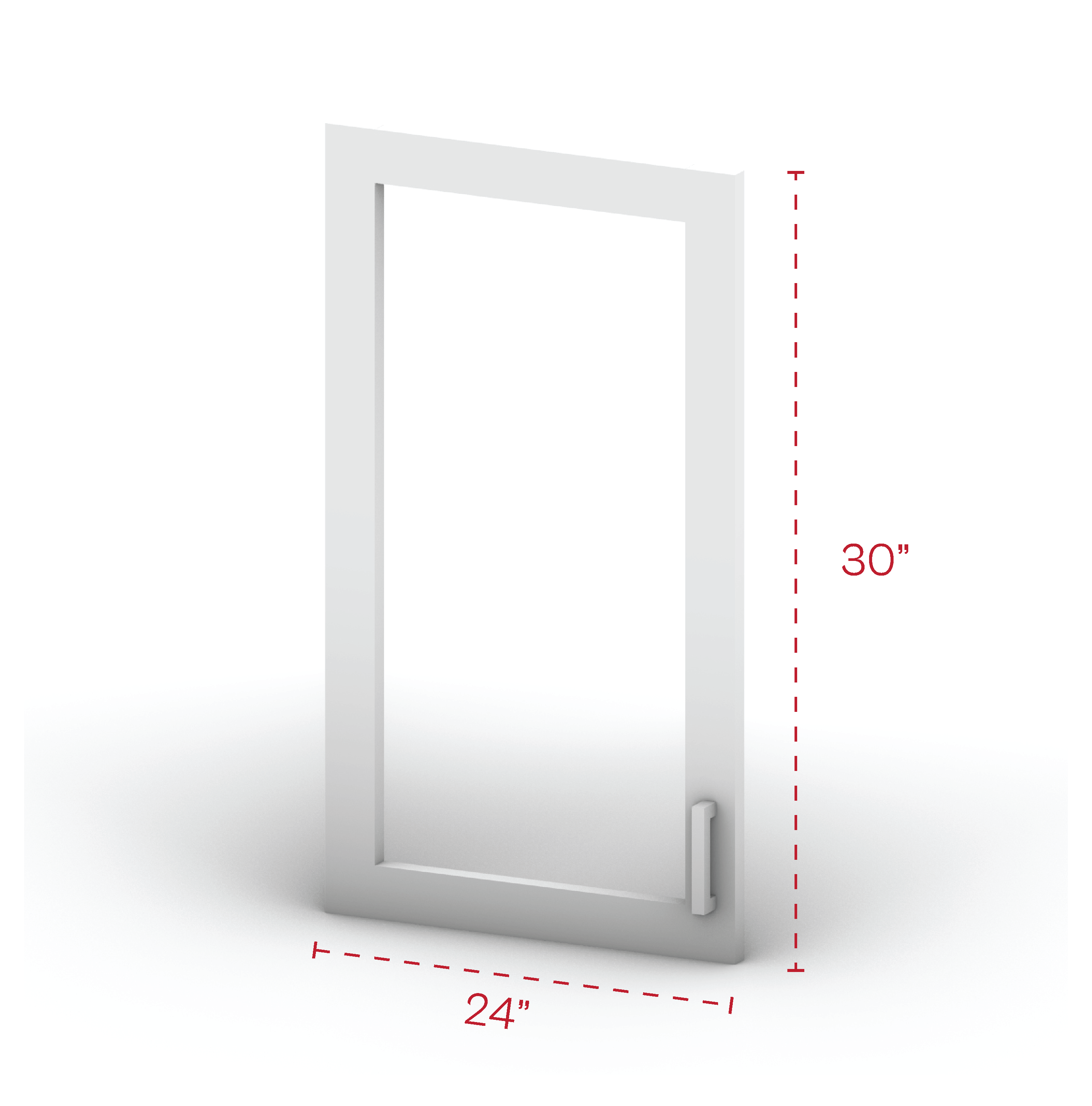 Glass Door Diagonal 30"Height