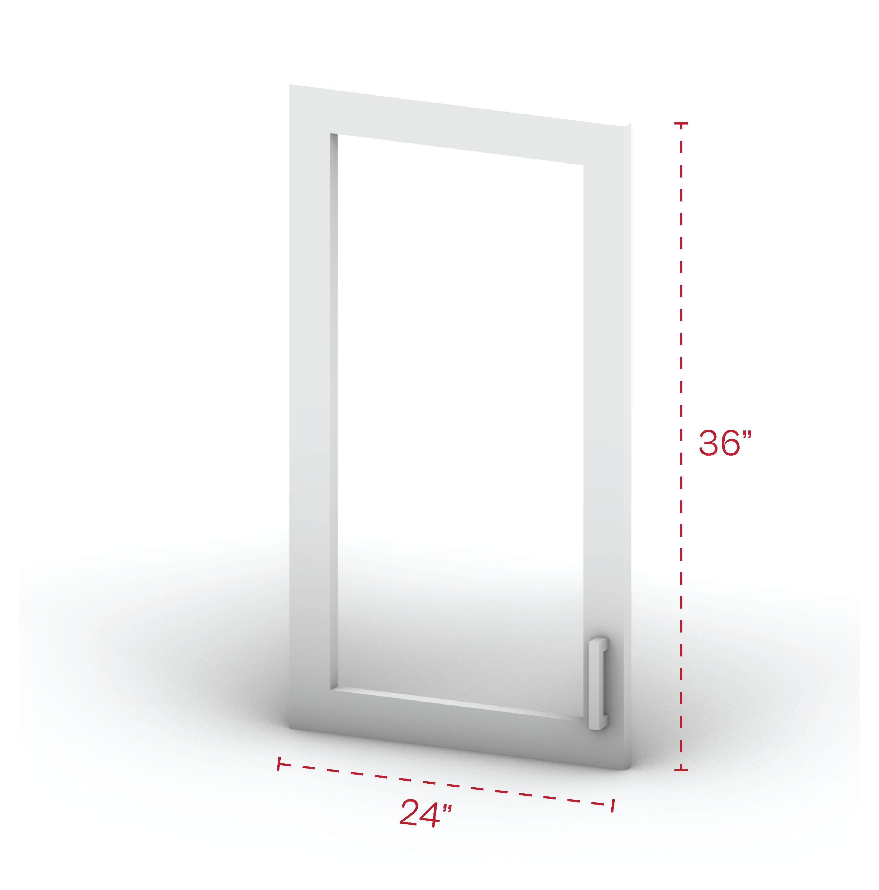 Glass Door Diagonal 36"Height