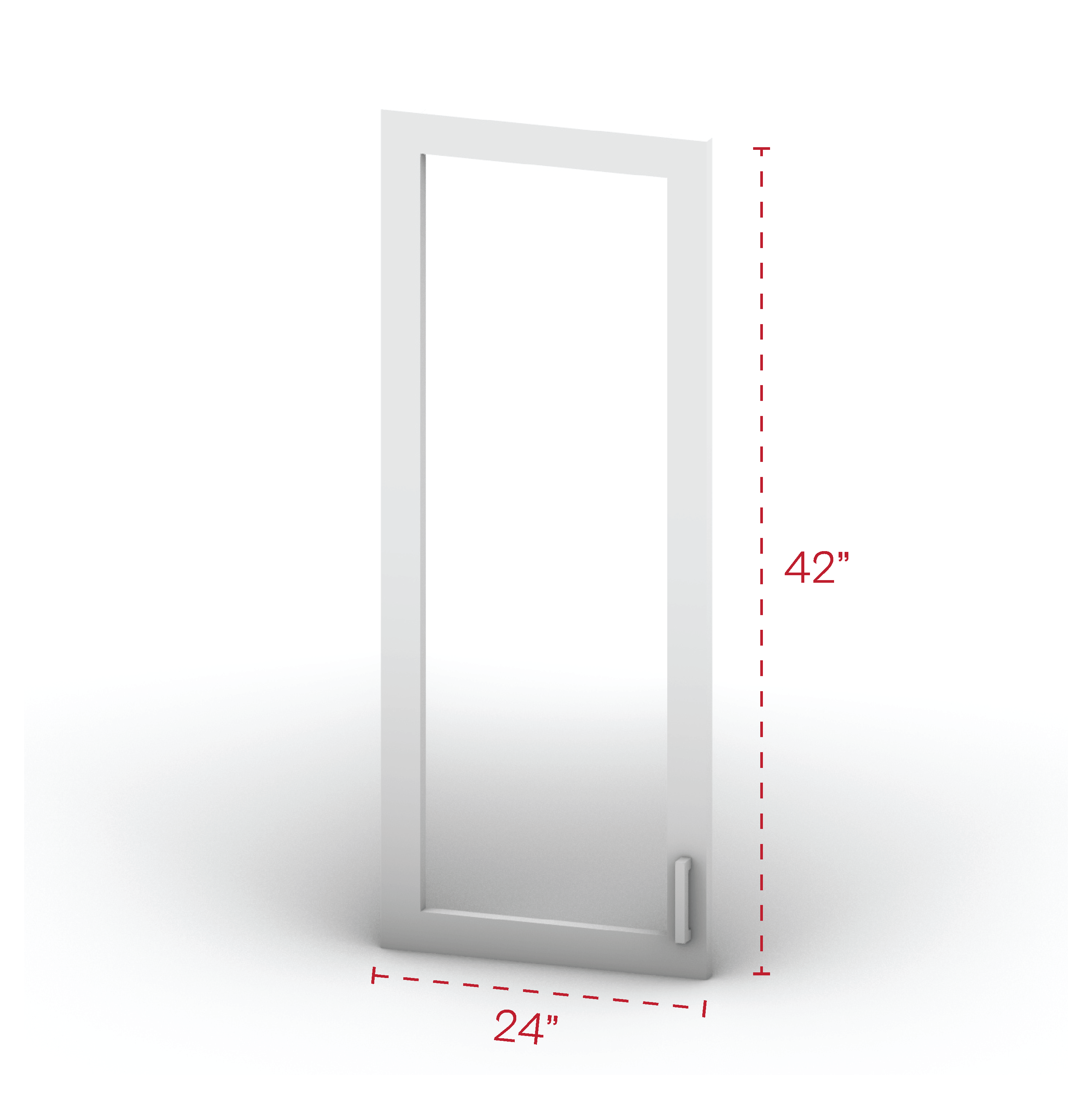 Glass Door Diagonal 42"Height