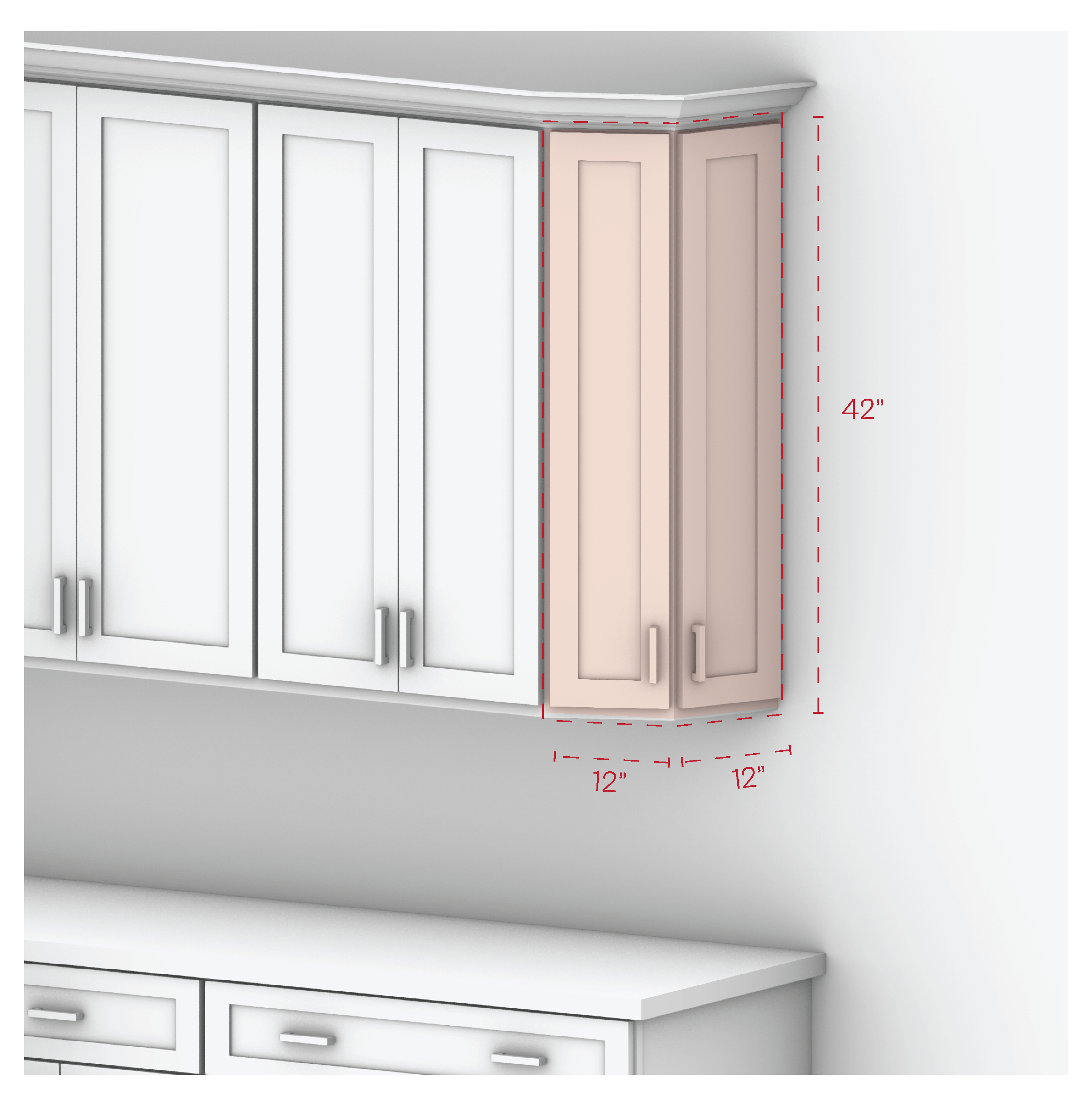 Wall End Cabinet 42" Height