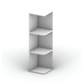 Wall End Open Shelf Cabinet 42" Height