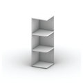 Wall End Open Shelf Cabinet 36" Height
