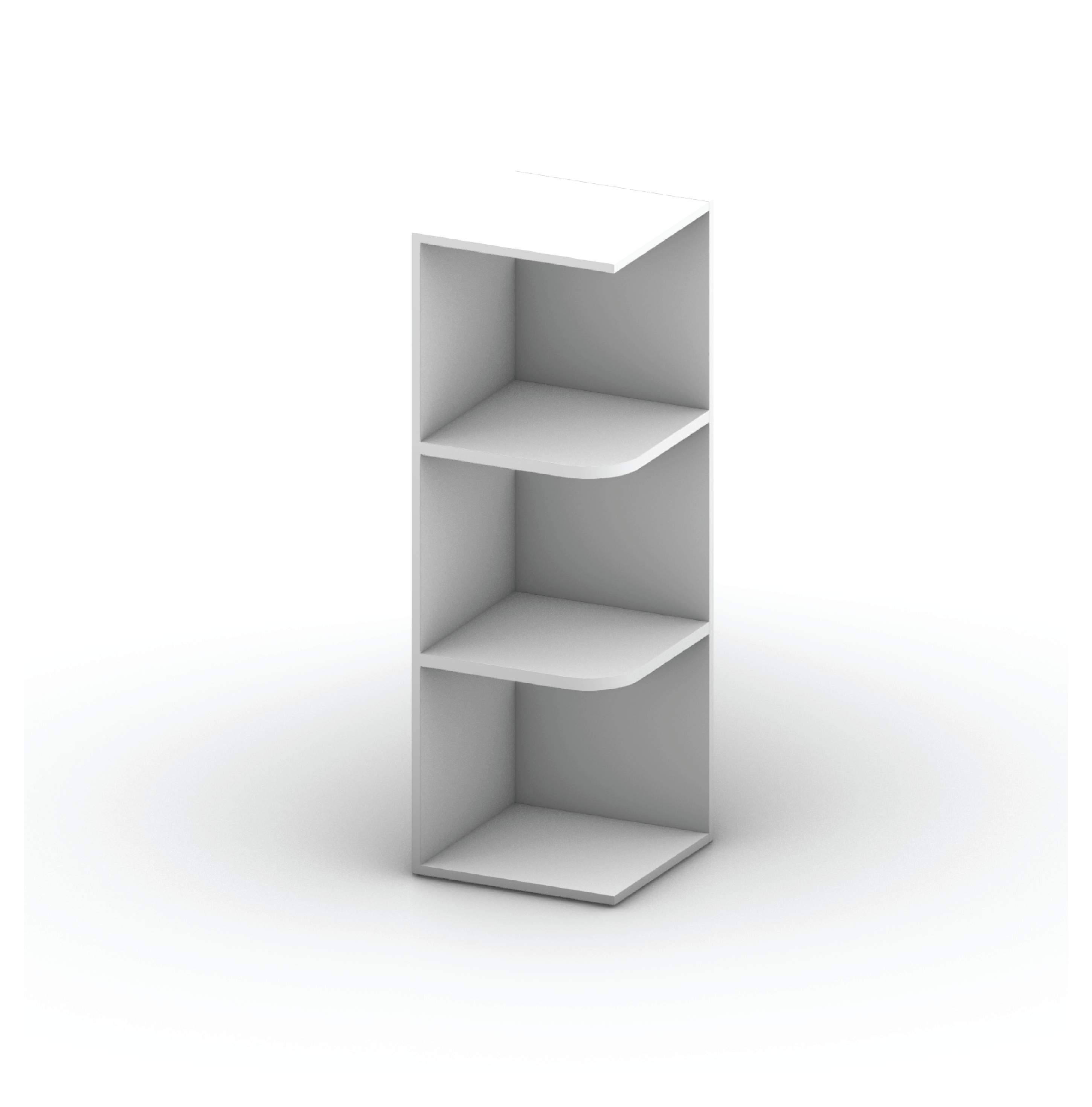 Wall End Open Shelf Cabinet 36" Height