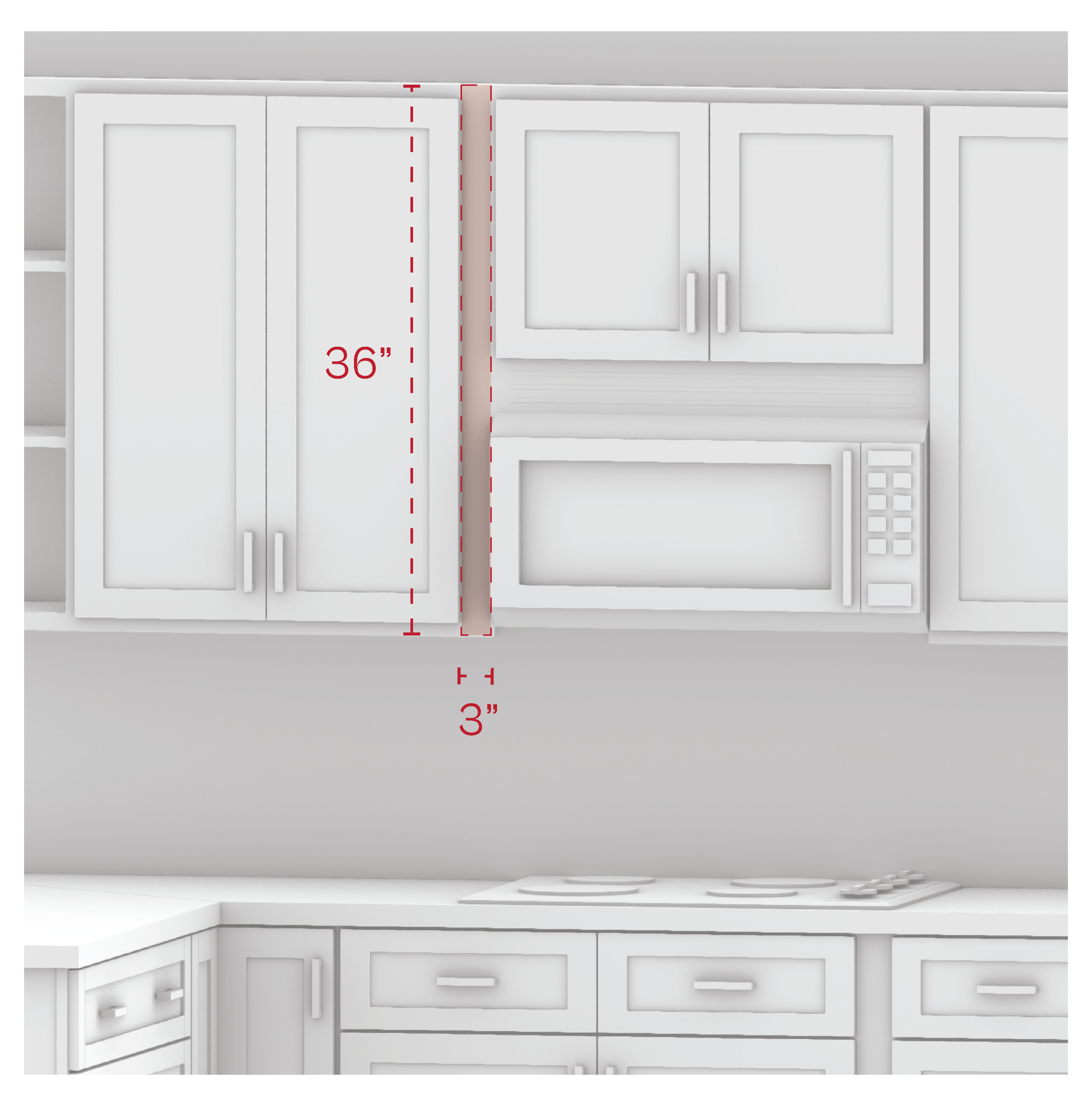 Wall Filler 3" Width 36" Height