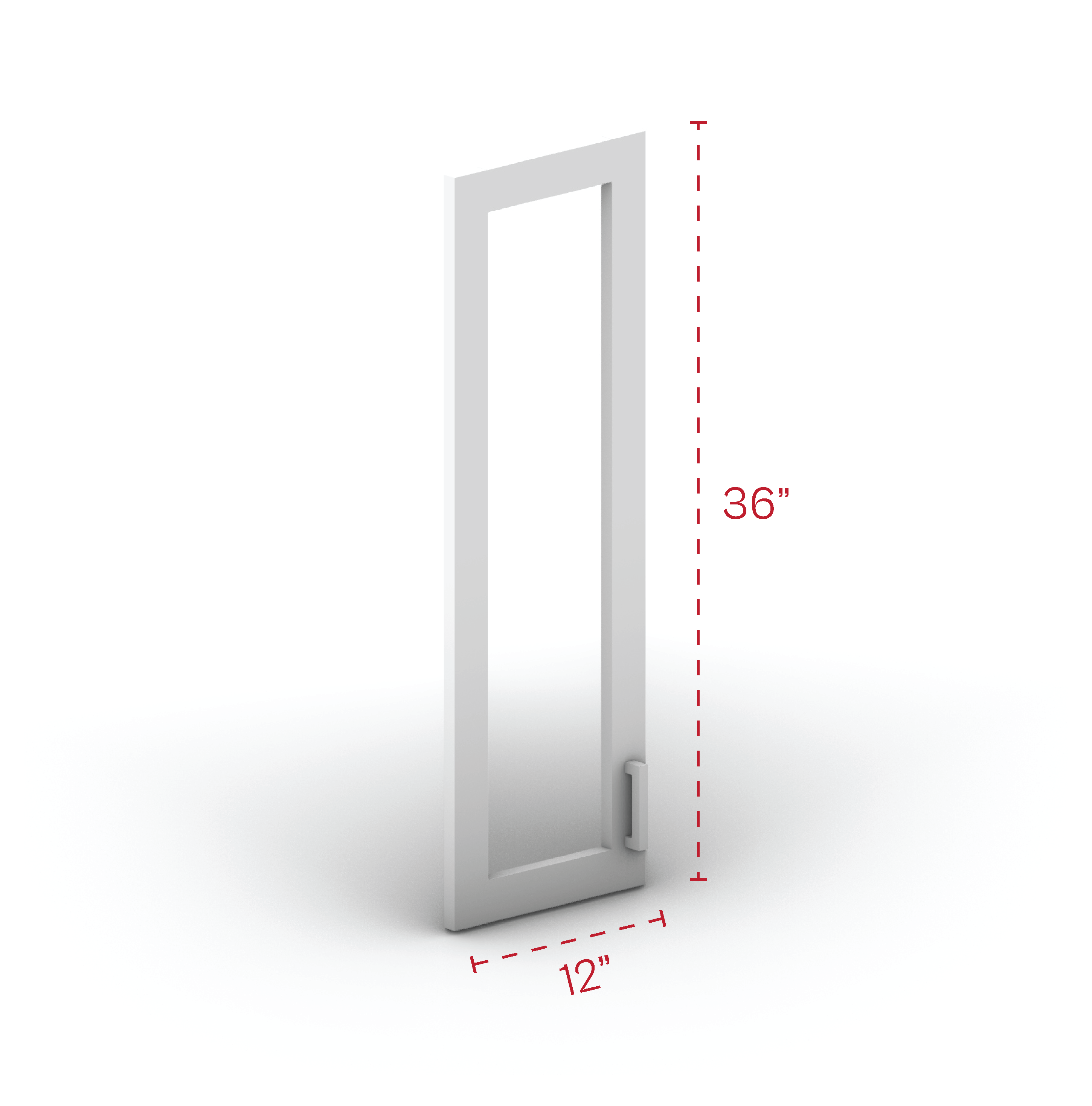 Glass Door 12"Width 36"Height