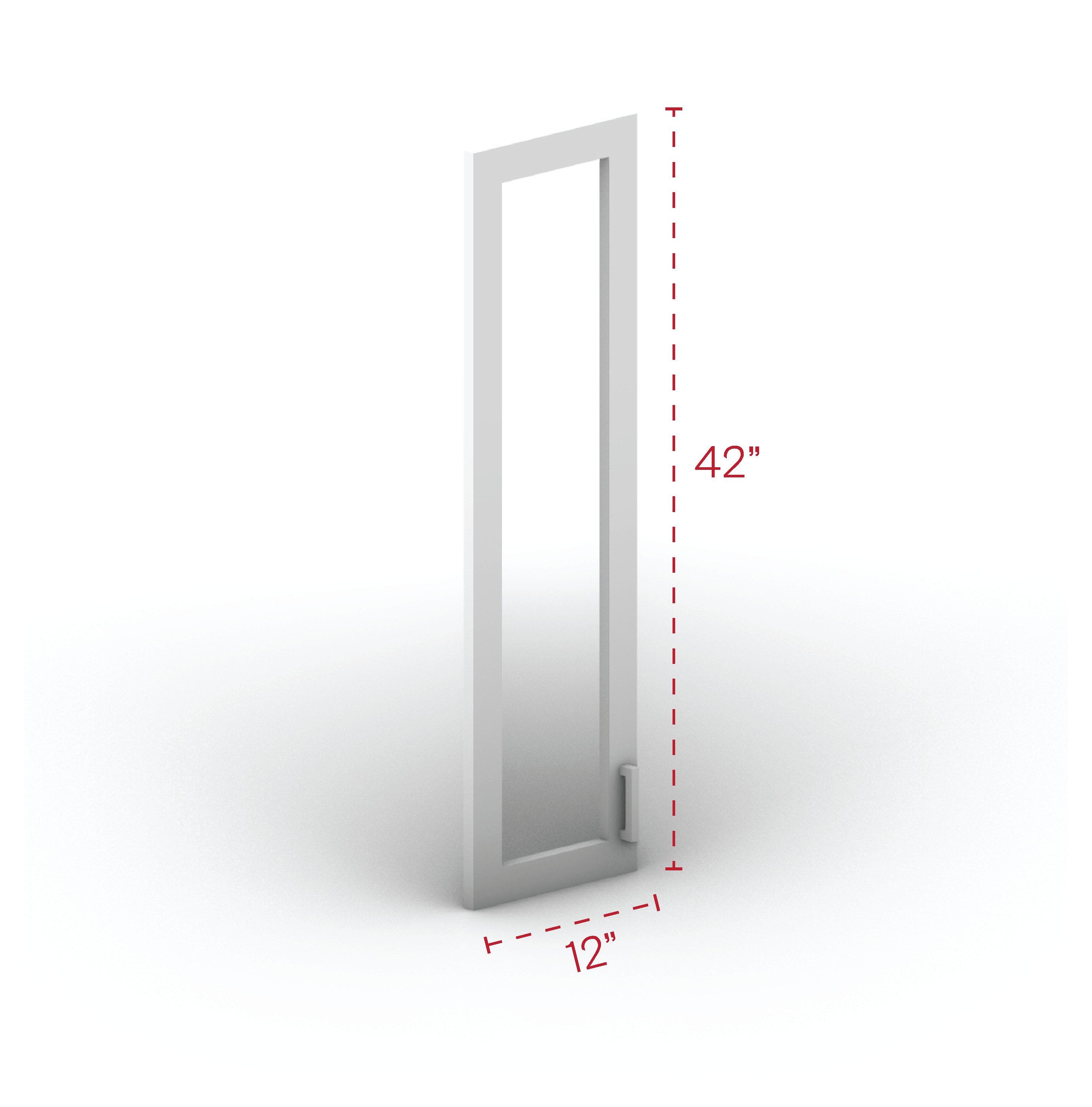Glass Door 12"Width 42"Height