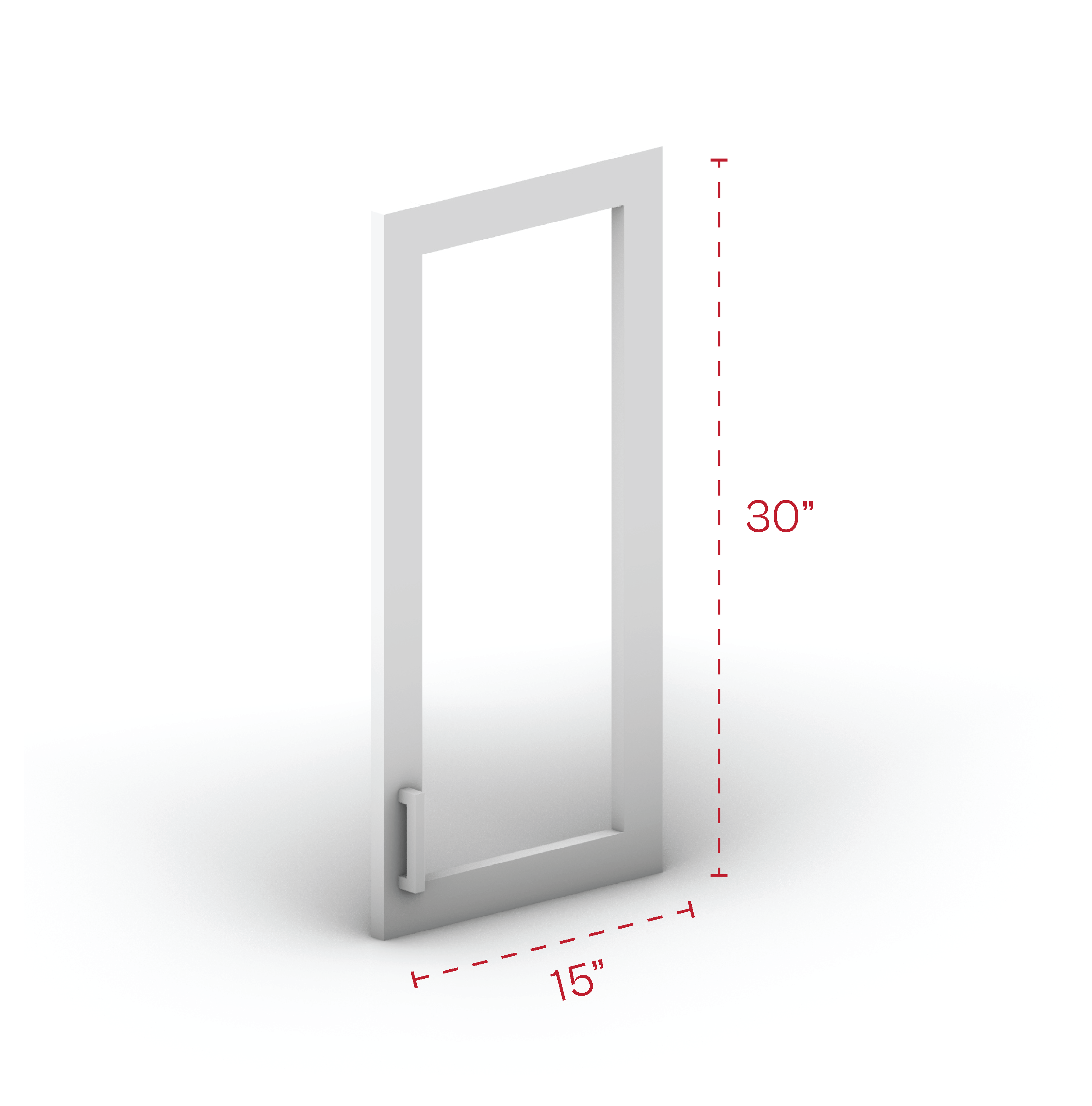 Glass Door 15"Width 30"Height