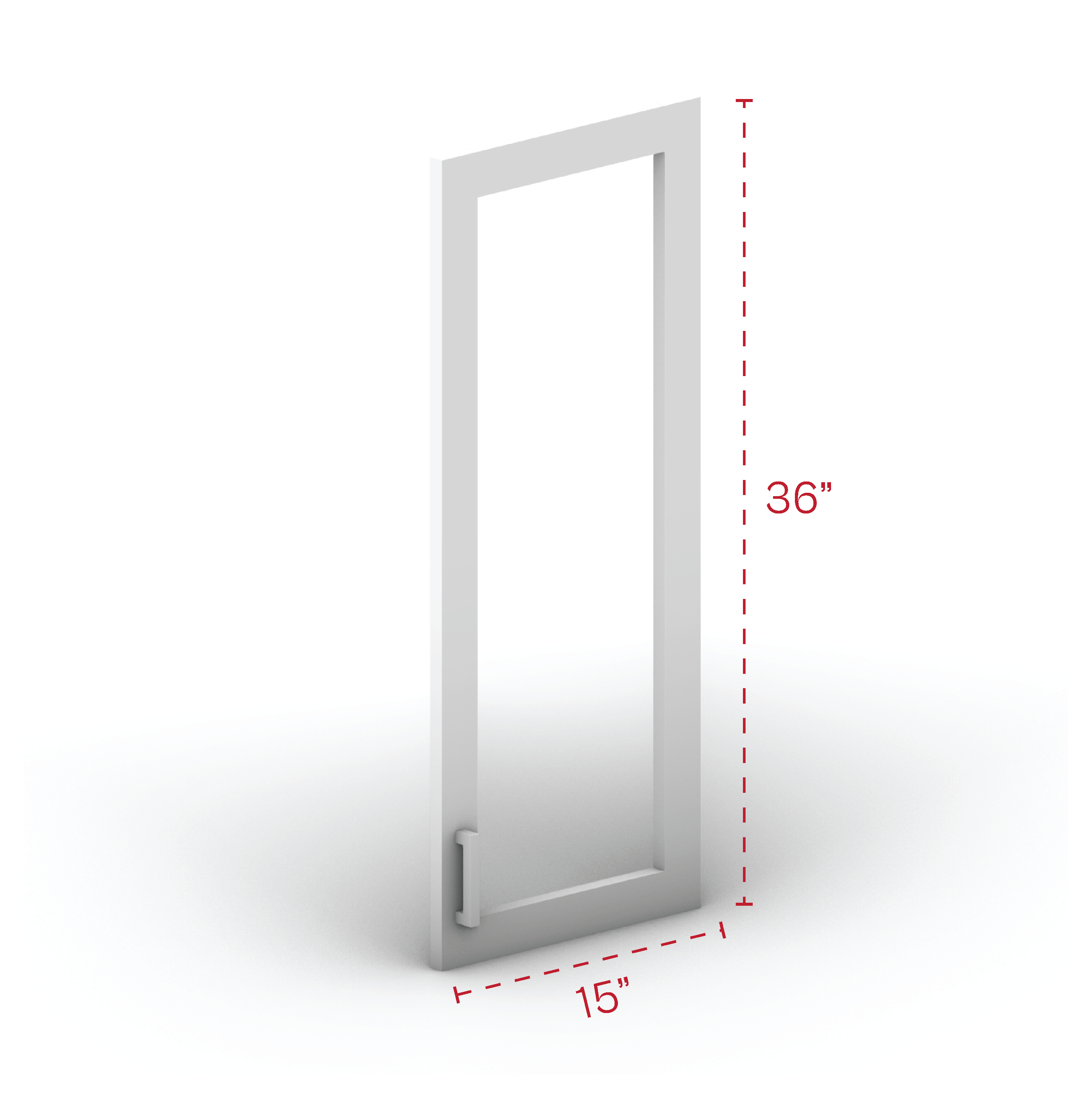 Glass Door 15"Width 36"Height
