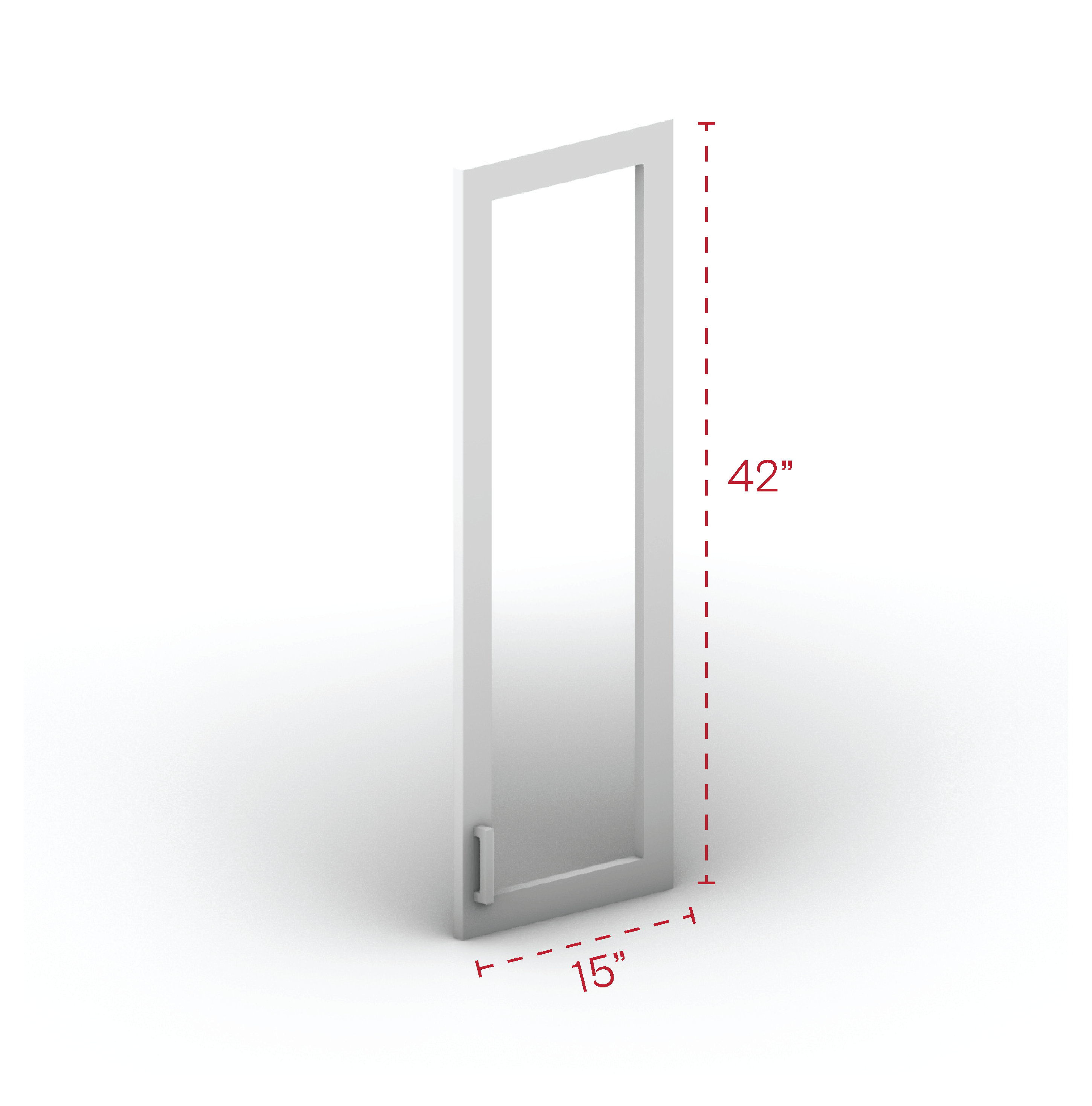 Glass Door 15"Width 42"Height