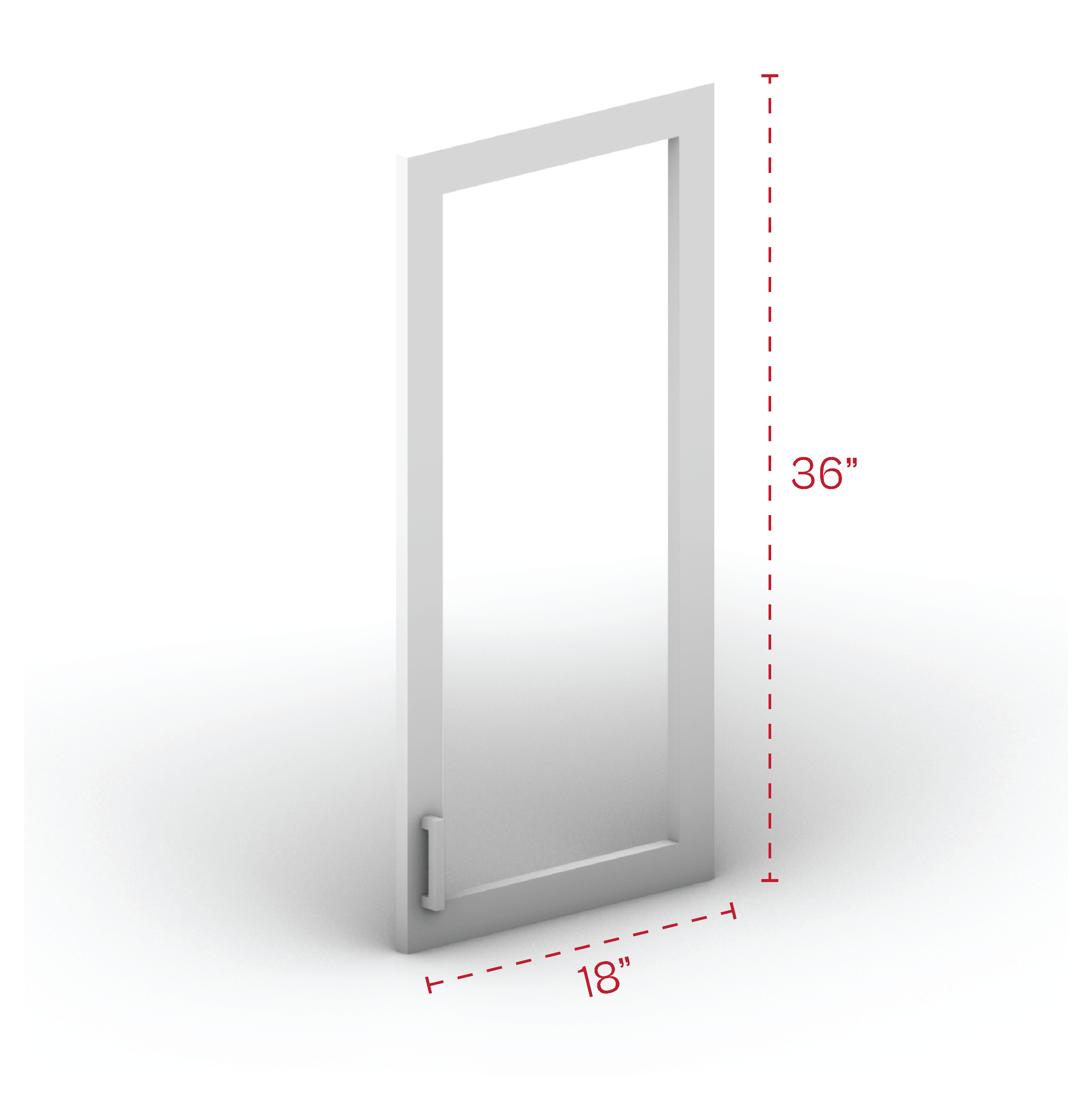 Glass Door 18"Width 36"Height