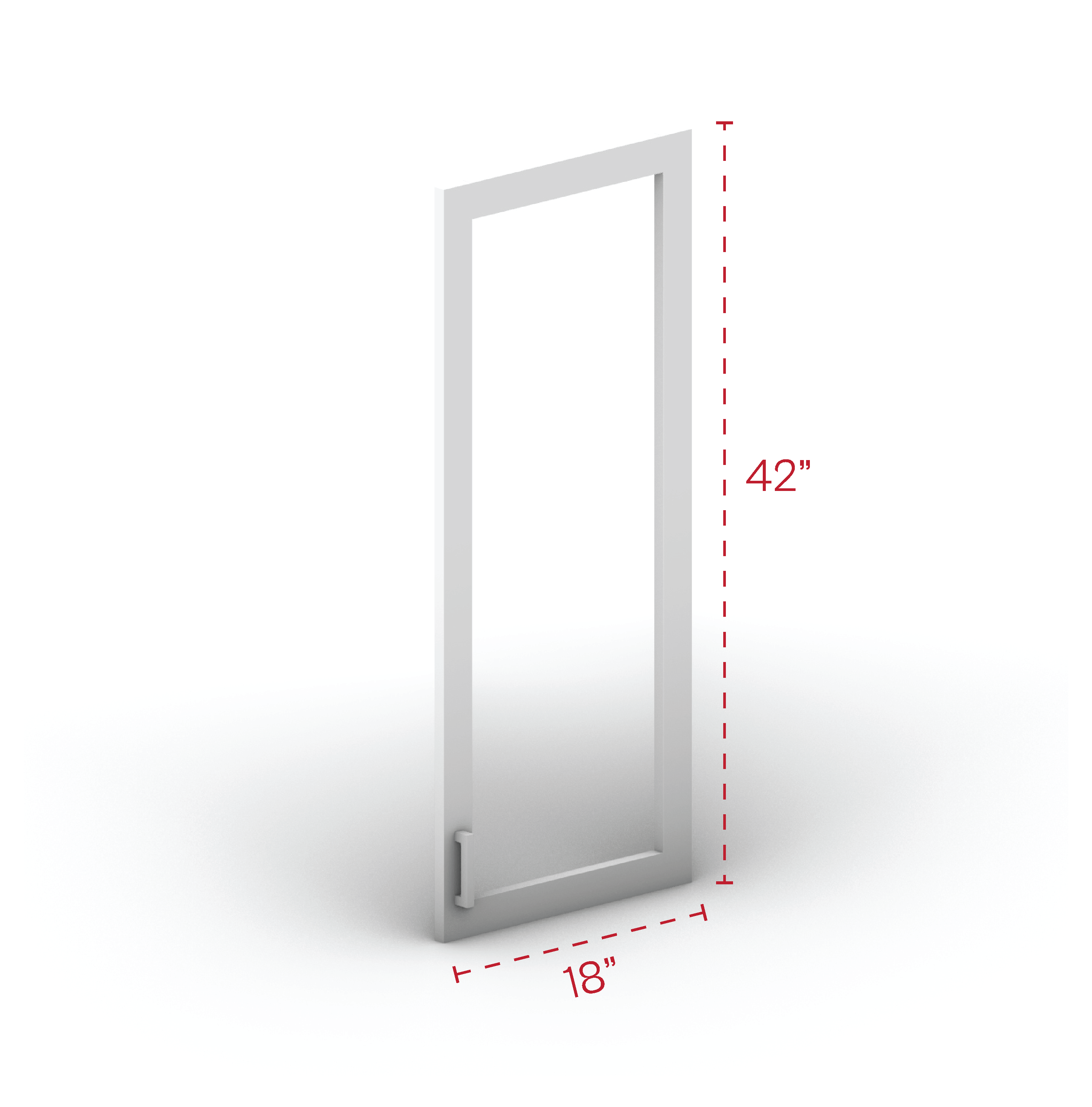Glass Door 18"Width 42"Height