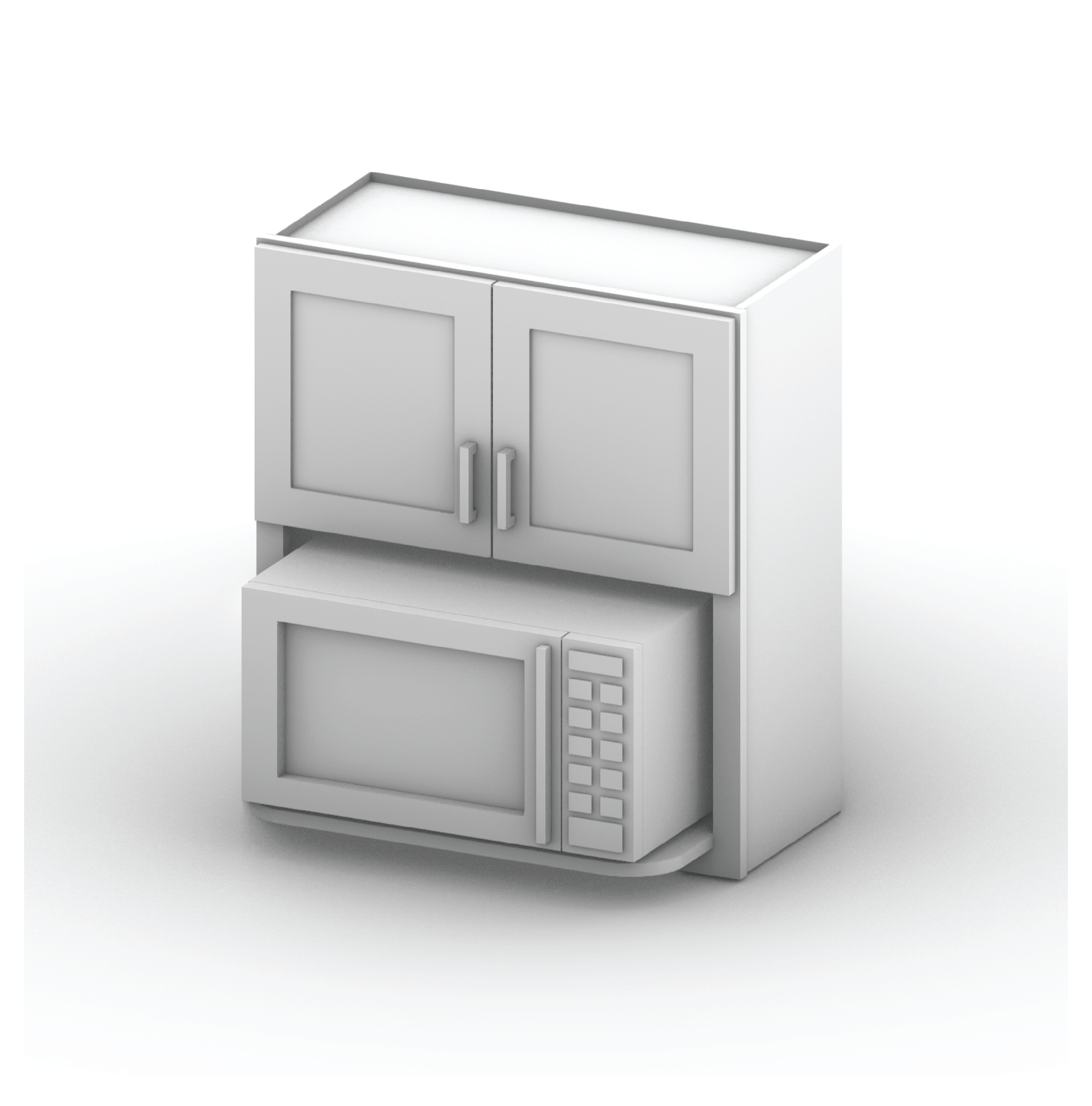 Wall Microwave Cabinet 27" Width 30" Height