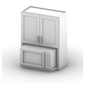 Wall Microwave Cabinet 27" Width 36" Height