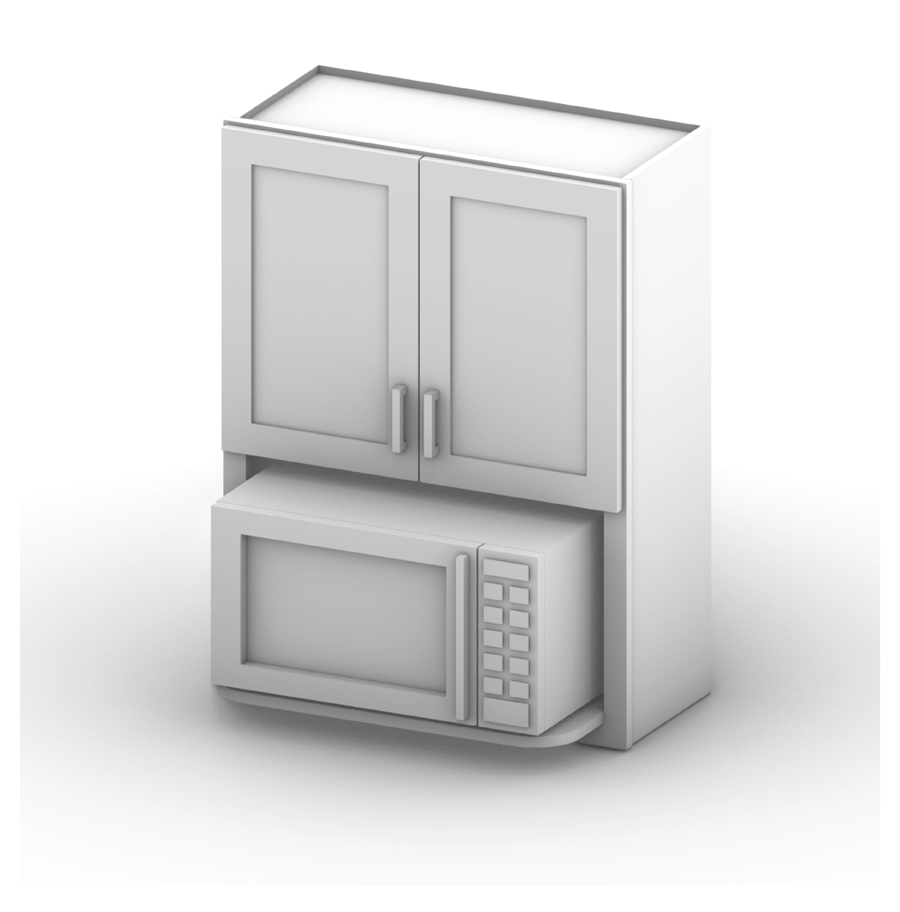 Wall Microwave Cabinet 27" Width 36" Height