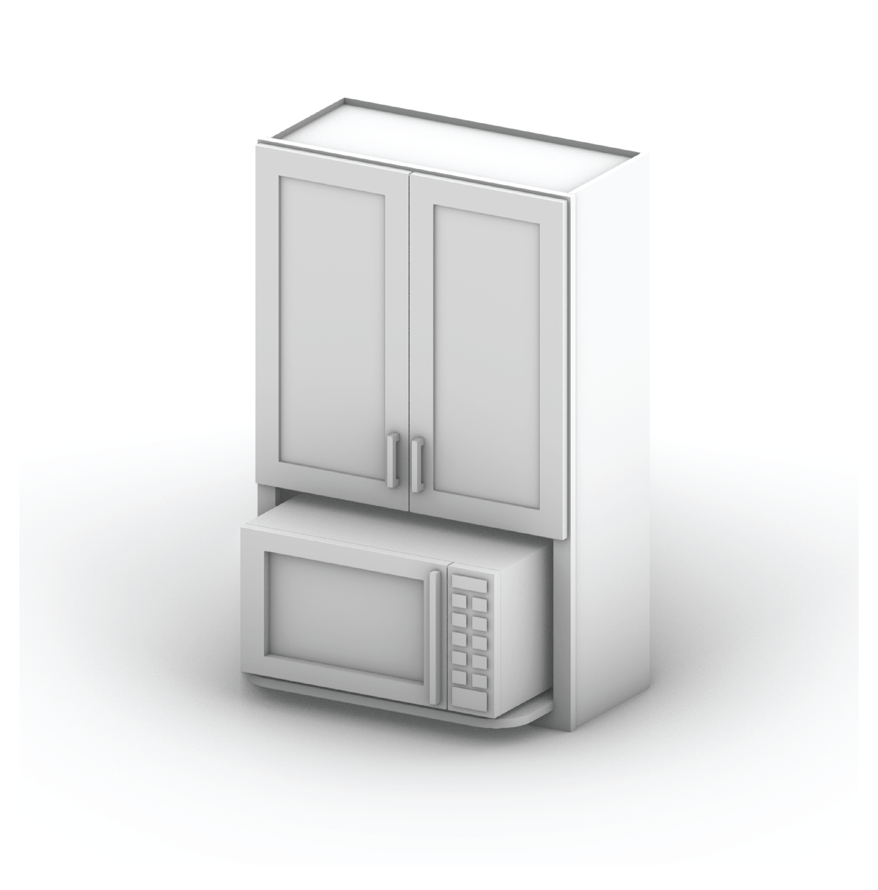Wall Microwave Cabinet 27" Width 42"Height