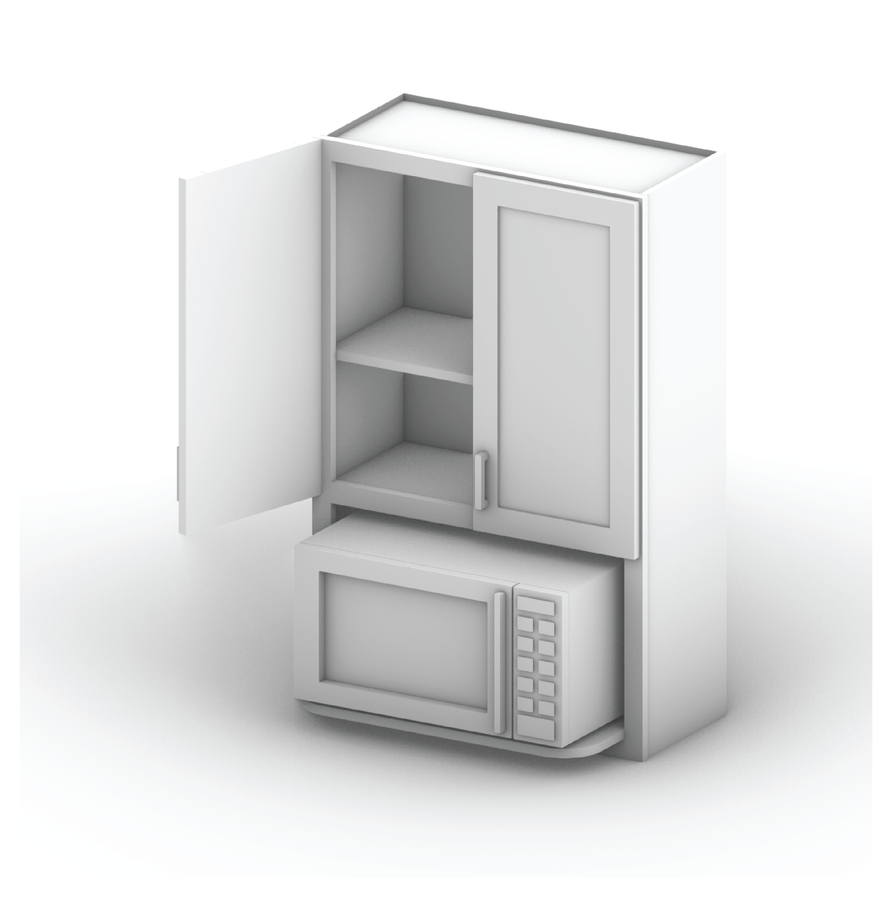 Wall Microwave Cabinet 27" Width 42"Height